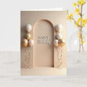 Carte d'anniversaire à Arche Dorée (Fleur jaune)
