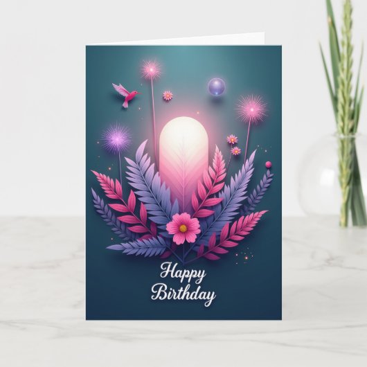 Carte d'anniversaire à arche lumineuse (Devant)