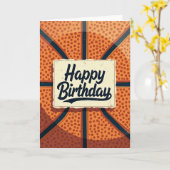 Carte d'anniversaire à balle orange (Fleur jaune)