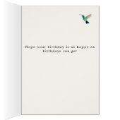 Carte d'anniversaire à bec large Hummingbird Happy (Intérieur (Droit))