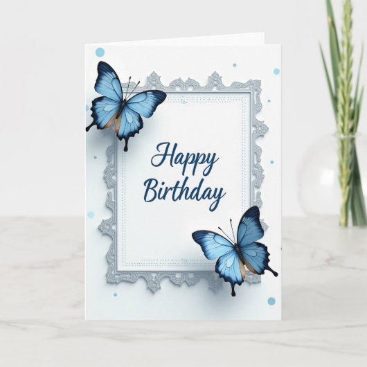 Carte d'anniversaire à bordure de dentelle (Devant)