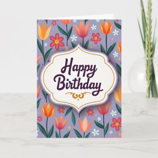 Carte d'anniversaire à bordure festonnée (Devant)
