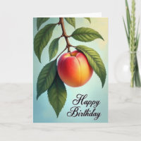 Carte d'anniversaire à branche de pêche