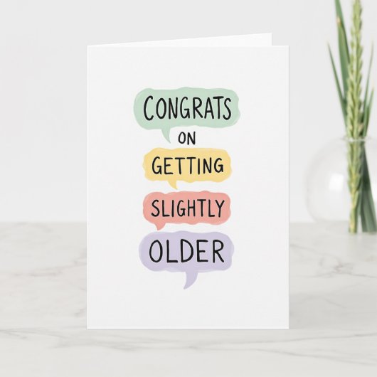 Carte d'anniversaire à bulles aquarelle (Devant)