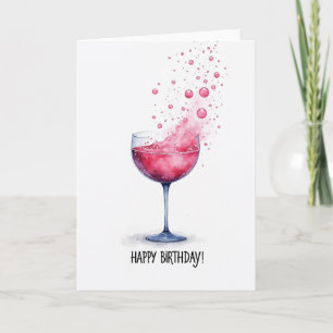 Carte d'anniversaire à bulles pétillantes