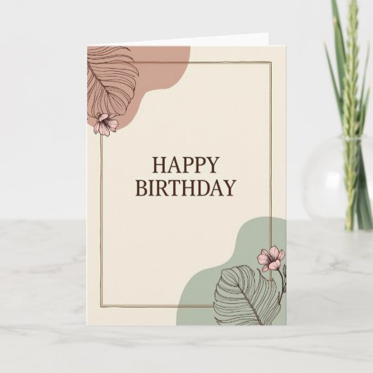 Carte d'anniversaire à cadre serif (Devant)