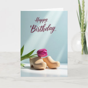 Carte d'anniversaire à chaussure florale
