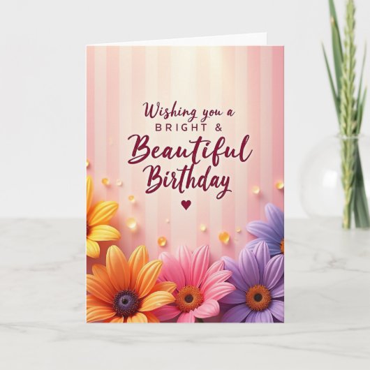 Carte d'anniversaire à cœur scripté (Devant)