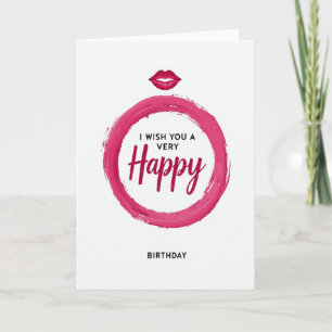 Carte d'anniversaire à coup de pinceau vibrant