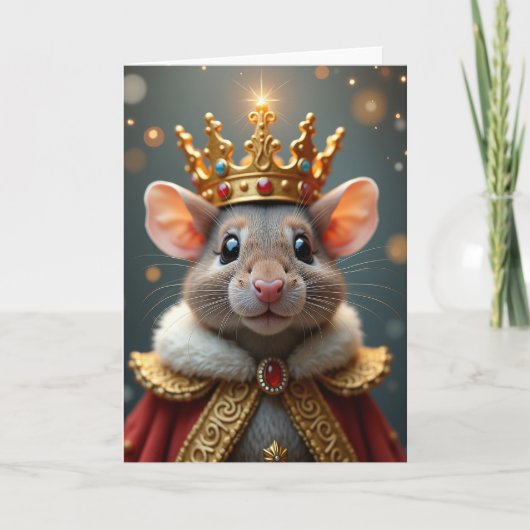 Carte d'anniversaire à couronne royale (Devant)