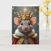 Carte d'anniversaire à couronne royale (Fleur jaune)