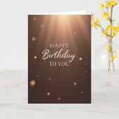 Carte d'anniversaire à dégradé chaud (Fleur jaune)