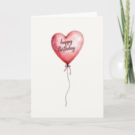 Carte d'anniversaire à dégradé de rose (Devant)