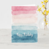 Carte d'anniversaire à dégradé doux (Fleur jaune)