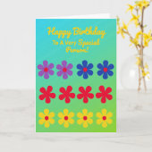 Carte d'anniversaire à dégradé spécial (Fleur jaune)