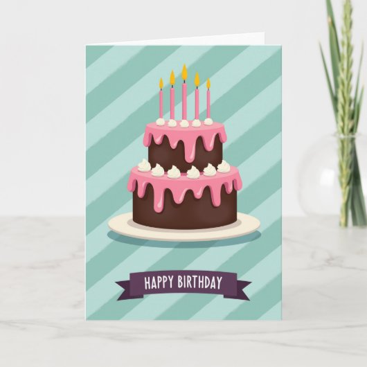 Carte d'anniversaire à deux étages (Devant)