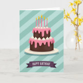 Carte d'anniversaire à deux étages (Fleur jaune)