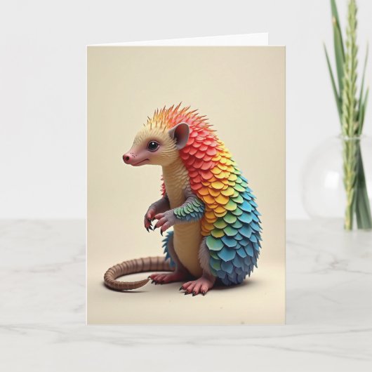 Carte d'anniversaire à écailles iridescentes (Devant)