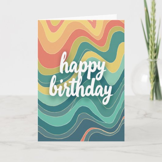 Carte d'anniversaire à écriture fluide (Devant)