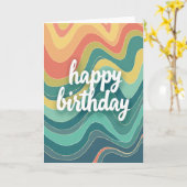 Carte d'anniversaire à écriture fluide (Fleur jaune)
