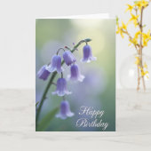 Carte d'anniversaire à effet Bokeh rêveur (Fleur jaune)