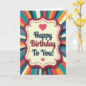 Carte d'anniversaire à emblème floral (Fleur jaune)