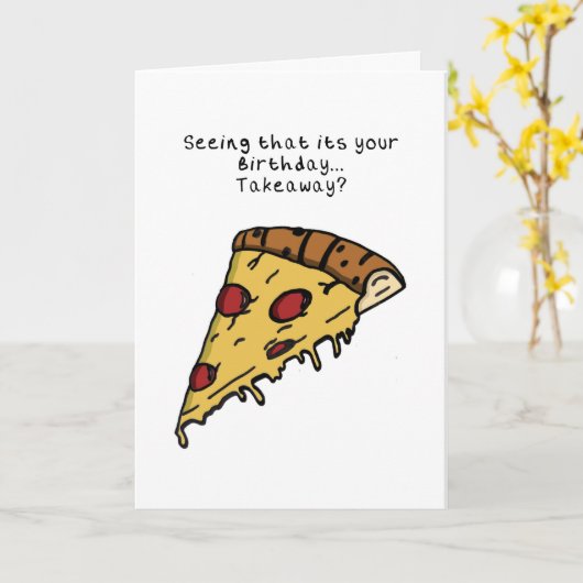 Carte d'anniversaire à emporter (Fleur jaune)