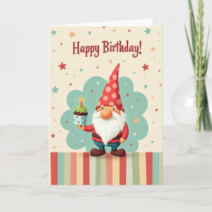 Carte d'anniversaire à figure fantaisiste