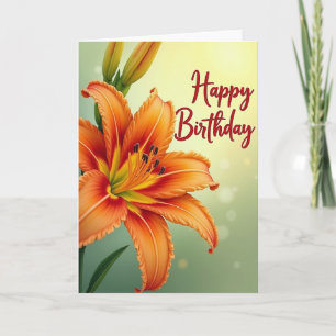 Carte d'anniversaire à fleur froissée