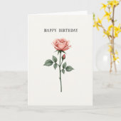 Carte d'anniversaire à fleurs délicates (Fleur jaune)