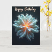 Carte d'anniversaire à fleurs luminescentes (Fleur jaune)