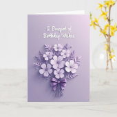 Carte d'anniversaire à floraison de lilas (Fleur jaune)