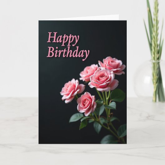 Carte d'anniversaire à fond velouté (Devant)