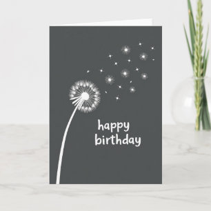 Carte d'anniversaire à graines flottantes