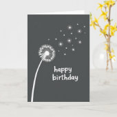 Carte d'anniversaire à graines flottantes (Fleur jaune)