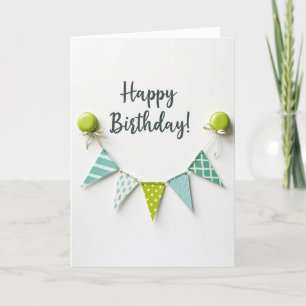 Carte d'anniversaire à guirlande vibrante