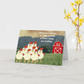 Carte d'anniversaire à la ferme (Fleur jaune)