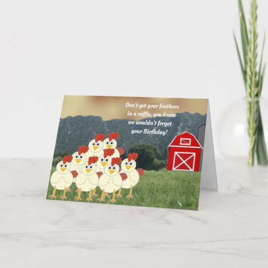 Carte d'anniversaire à la ferme (Devant)