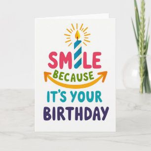 Carte d'anniversaire à la flamme de bougie