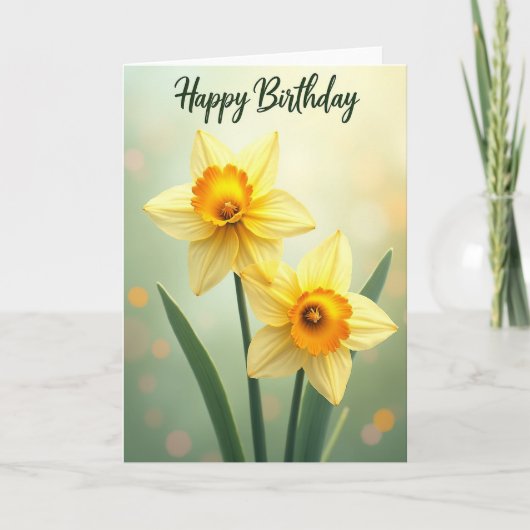 Carte d'anniversaire à la fleur de trompette (Devant)