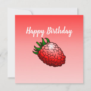 Carte d'anniversaire à la framboise