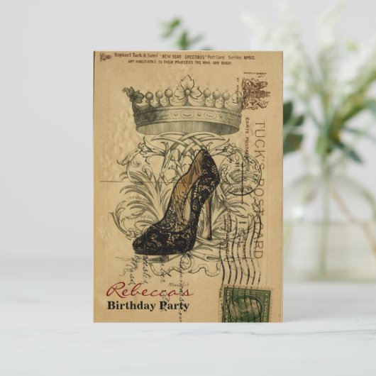 carte d'anniversaire à la mode parisienne (Debout devant)