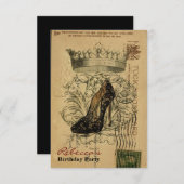 carte d'anniversaire à la mode parisienne (Devant / Derrière)