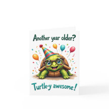 Carte d'anniversaire à la Tortue mignonne - "Turtl
