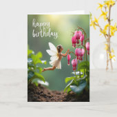 Carte d'anniversaire à l'aile douce (Fleur jaune)