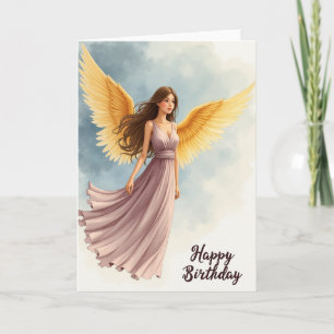 Carte d'anniversaire à l'aile gracieuse