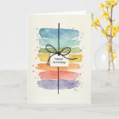 Carte d'anniversaire à l'aquarelle (Fleur jaune)