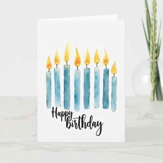 Carte d'anniversaire à l'aquarelle (Devant)