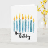 Carte d'anniversaire à l'aquarelle (Fleur jaune)