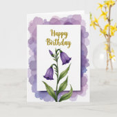 Carte d'anniversaire à l'aquarelle florale (Fleur jaune)